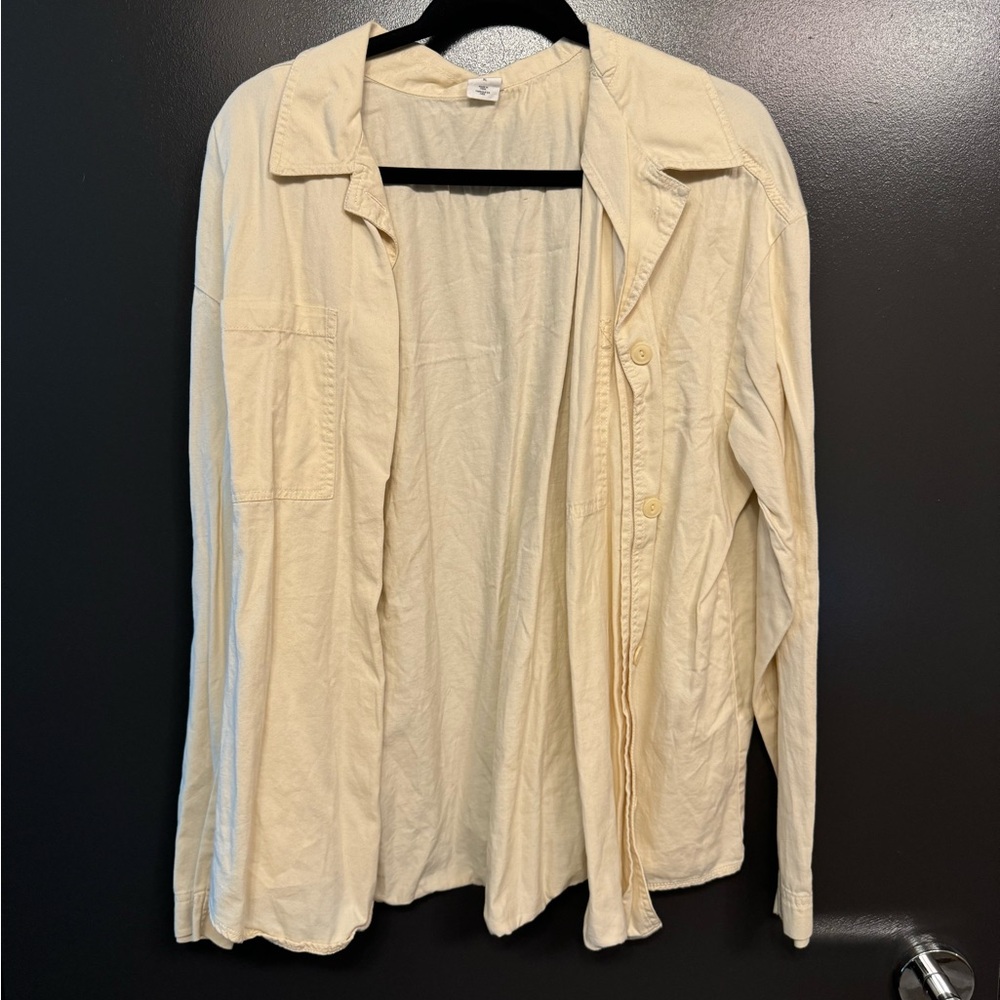 Melrose and Market Cream Utility Jacket Lightweight Versatile